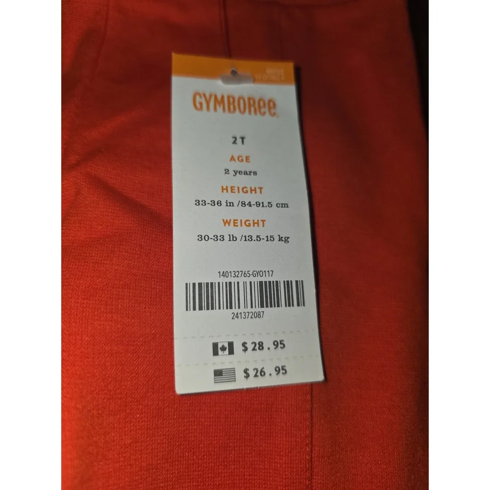 Gymboree right meow orange ponte pants size 2t nwt